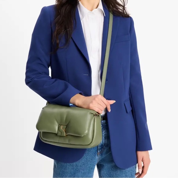 Kate Spade Dakota Olive Puffy Shoulder/Crossbody Bag with Gold Accents - Picture 3 of 13
